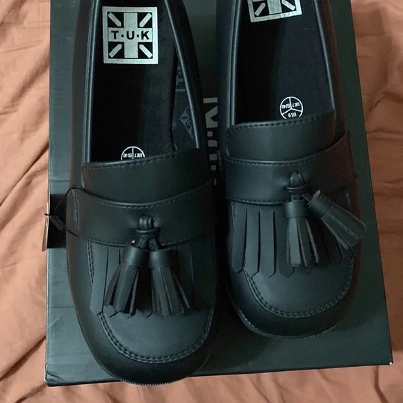 T.U.K Black Tassel Loafers - Picture 3 of 3